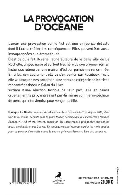 DISPONIBLE VERS LE 15 JUIN 2024 - LA PROVOCATION D'OCÉANE - Monique LE DANTEC